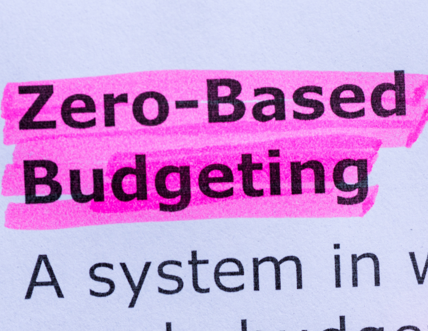 zero-based budget